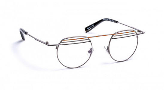 J.F. Rey JF2910 Eyeglasses, RUTHENIUM / ORANGE / BLACK (0560)