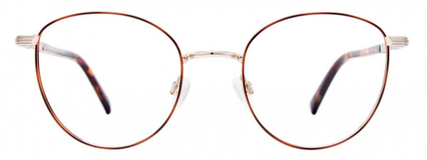 EasyClip EC547 Eyeglasses, 010 - Satin Demi Brown & Shiny Light Gold