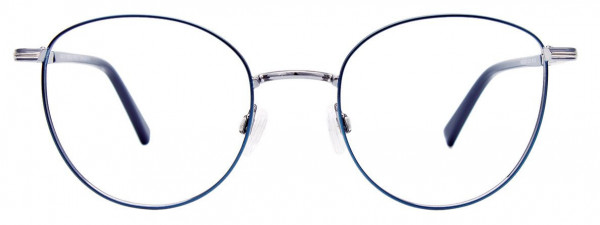 EasyClip EC547 Eyeglasses, 050 - Satin Blue & Shiny Steel Blue