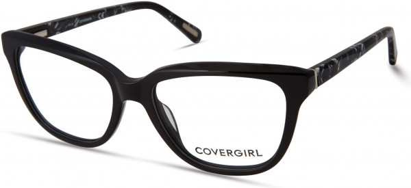 CoverGirl CG0556 Eyeglasses, 001 - Shiny Black