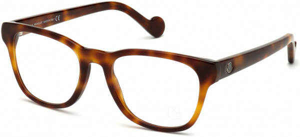 Moncler ML5065 Eyeglasses, 052 - Shiny Classic Havana - Fw2019 Adv. Campaign Style