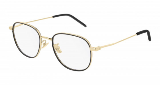 Saint Laurent SL 362 Eyeglasses, 003 - GOLD with TRANSPARENT lenses