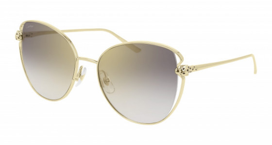 Cartier CT0236S Sunglasses, 001 - GOLD with GREY lenses