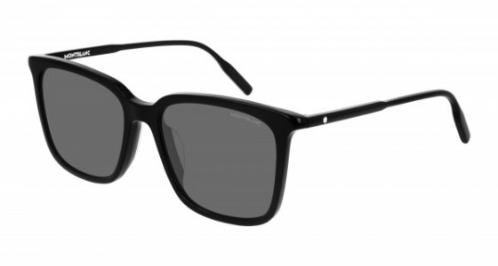 Montblanc MB0084SK Sunglasses, 001 - BLACK with GREY lenses