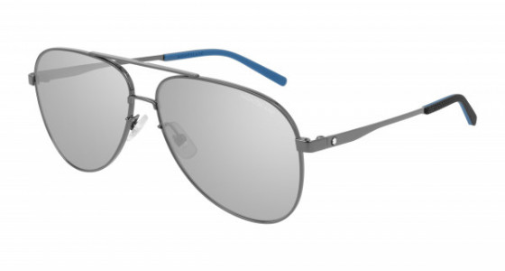 Montblanc MB0103S Sunglasses, 002 - GUNMETAL with GREY lenses