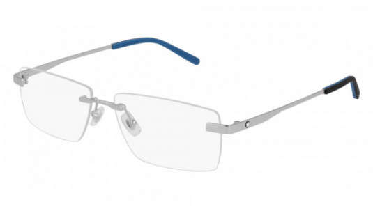 Montblanc MB0105O Eyeglasses, 003 - SILVER with TRANSPARENT lenses