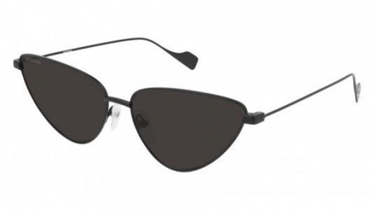Balenciaga BB0086S Sunglasses, 001 - BLACK with GREY lenses