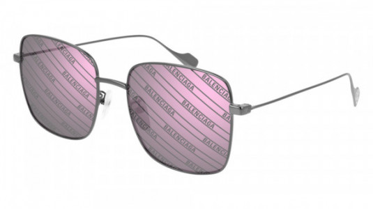 Balenciaga BB0087SK Sunglasses, 006 - RUTHENIUM with PINK lenses