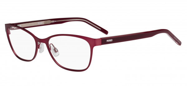 HUGO Hugo 1008 Eyeglasses, 0QYF Matte Burgundy Pink
