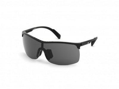 adidas SP0003 Sunglasses, 01A - Shiny Black / Smoke Lenses