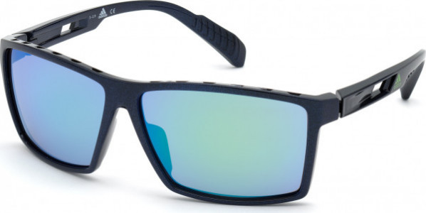 adidas SP0010 Sunglasses, 91Q - Matte Blue / Matte Blue