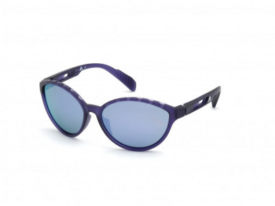 adidas SP0012 Sunglasses, 82D - Matte Violet / Smoke Polarized Lenses