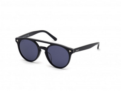 Bally BY0022-H Sunglasses, 90V - Solid Ultramarine Blue, Grey Leather/ Smoke Blue Lenses