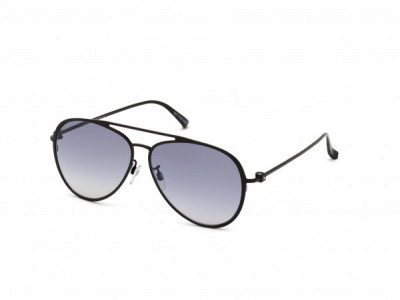 Bally BY0024-D Sunglasses, 01W - Shiny Black/ Gradient Blue Lenses