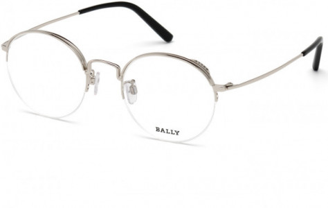 Bally BY5009-H Eyeglasses, 016 - Shiny Palladium, Shiny Black Temple Tips