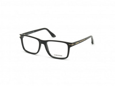 Longines LG5008-H Eyeglasses, 01A - Shiny Black, Shiny Endura Gold