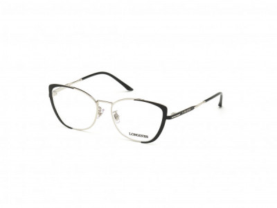 Longines LG5011-H Eyeglasses, 01A - Shiny Palladium & Shiny Black