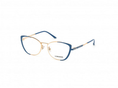 Longines LG5011-H Eyeglasses, 090 - Shiny Pink Gold & Shiny Blue