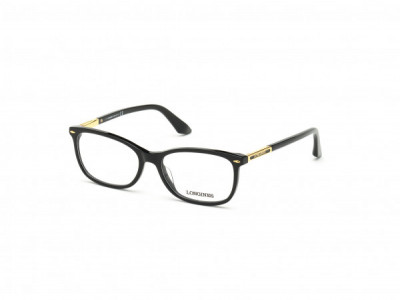 Longines LG5012-H Eyeglasses, 001 - Shiny Black, Shiny Endura Gold & Black