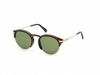 Omega OM0014-H Sunglasses, 52N - Shiny Pale Gold, Shiny Dark Havana, Shiny Black / Green Barberini