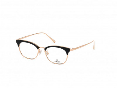 Omega OM5009-H Eyeglasses, 01A - Shiny Palladium, Shiny Black