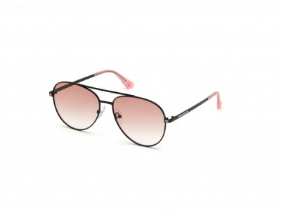 Pink PK0017 Sunglasses, 01T - Black, Red Gradient Lens