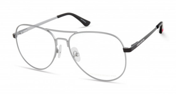 Pink PK5010 Eyeglasses, 017 - Brushed Silver W/ Black Temple/ Heart Temple W/black Tips