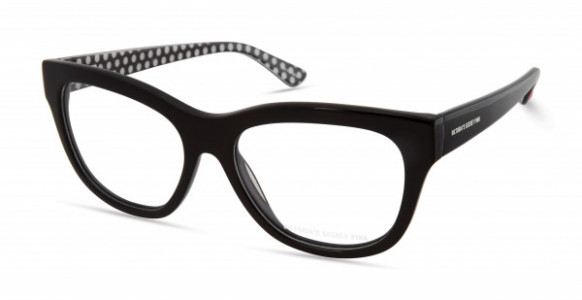 Pink PK5020 Eyeglasses, 001 - Black W/ Polka Dots Pattern Temple Inside W/ Heart