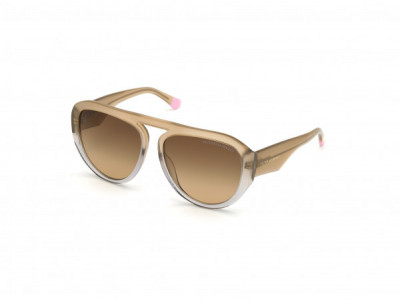 Victoria's Secret VS0021 Sunglasses, 20F - Pink/grey Gradient Acetate , Brown Gradient Lens