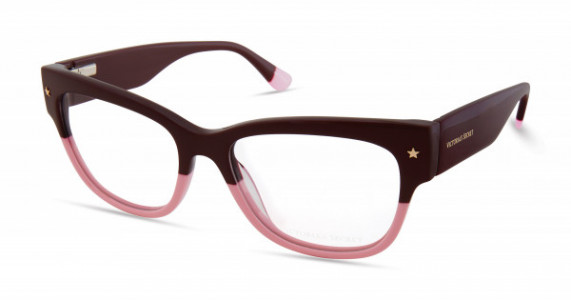 Victoria's Secret VS5015 Eyeglasses, 068 - Red To Pink W/ Gold Star On Temple, Red Temple