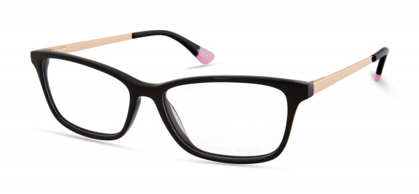 Victoria's Secret VS5024 Eyeglasses, 001 - Black W/ Gold Star On Temple, Black Tips