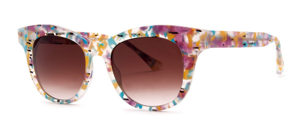 Thierry Lasry Jelly Vintage Sunglasses, V633 - Matte Pink, Blue & Yellow Multicolor Vintage Acetate