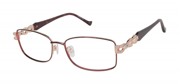 Tura TE268 Eyeglasses, Burgundy/Rosegold (BUR)