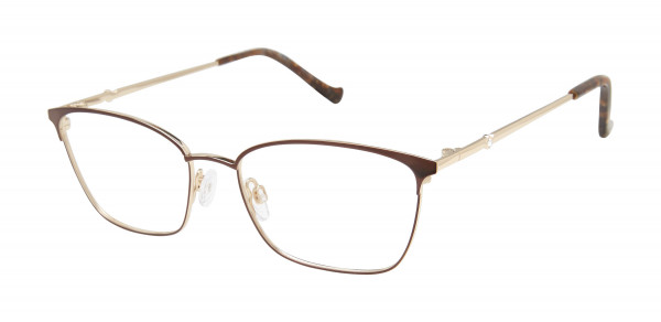Tura R137 Eyeglasses, Brown/Gold (BRN)