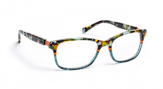 J.F. Rey PARK Eyeglasses, DEMI GREEN/ORANGE 12/16 BOY (4560)