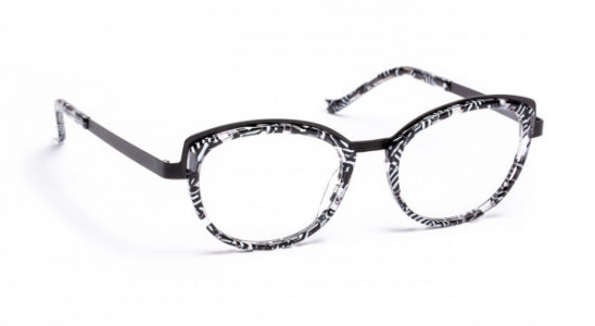 J.F. Rey LOLLY Eyeglasses, BLACK/WHITE LACE/BLACK 12/16 GIRL (0010)
