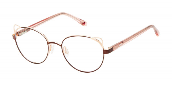 Lulu Guinness LK026 Eyeglasses, Brown/Rose Gold (BRN)