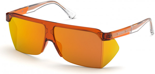 Diesel DL0319 Sunglasses, 42U - Shiny Orange / Bordeaux Mirror