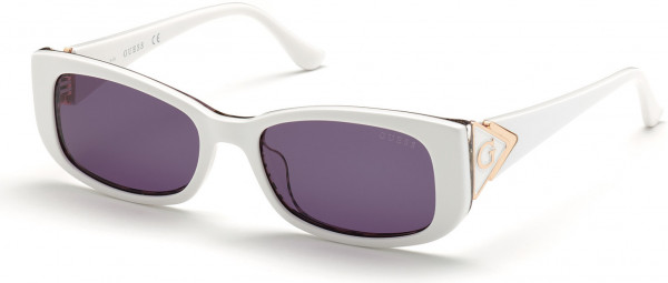 Guess GU7648 Sunglasses, 21C - White / Smoke Mirror