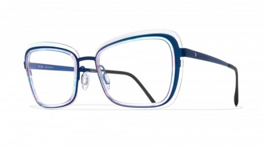 Blackfin Tortuga Eyeglasses, Blue/Streaked Blue-Pink Acetate - C1143