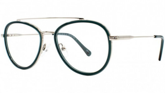 Adrienne Vittadini 612 Eyeglasses, SSilver/Teal