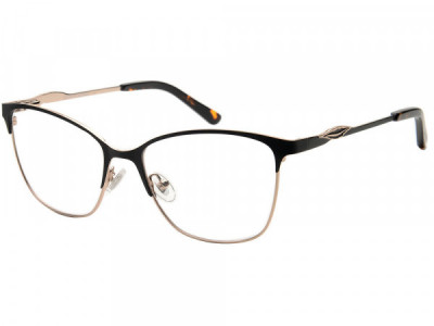 Amadeus A1035 Eyeglasses, Gold With Black On Rim