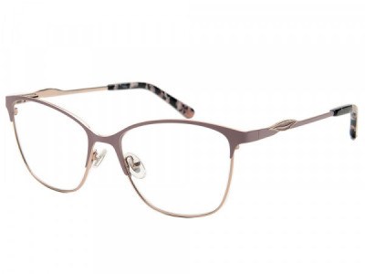 Amadeus A1035 Eyeglasses, Gold With Pink On Rim