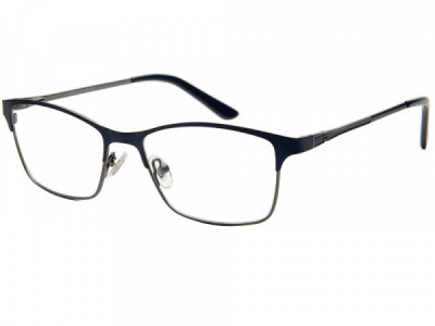 Amadeus A1036 Eyeglasses, Gunmetal With Blue On Rim