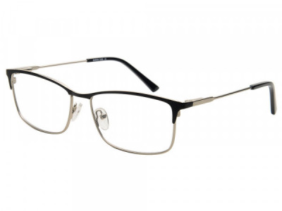 Baron 5298 Eyeglasses, Matte Silver With Matte Black