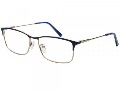 Baron 5298 Eyeglasses, Matte Silver With Matte Blue