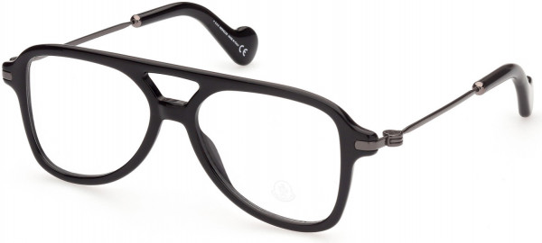 Moncler ML5081 Eyeglasses, 001 - Shiny Black