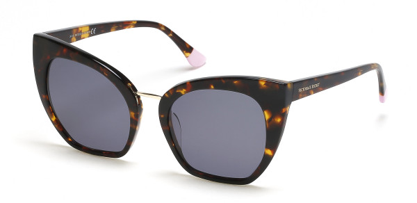 Victoria's Secret VS0046-H Sunglasses, 52A - Brown Havana With Grey Lens, Gold Metal
