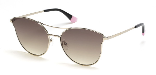 Victoria's Secret VS0050 Sunglasses, 30P - Gold W/ Green Gradient Lens, Black Tips