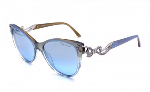 Pier Martino PM8351 Sunglasses, C7 Aqua Silver Crystal